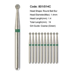Dental Diamond Burs FG Surgical Long/Round/Taper High Speed Bur 850 856 Pear 330