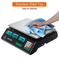 88 LB 40KG/5g Digital Weight Scale Price Computing Food Meat Produce Deli Market