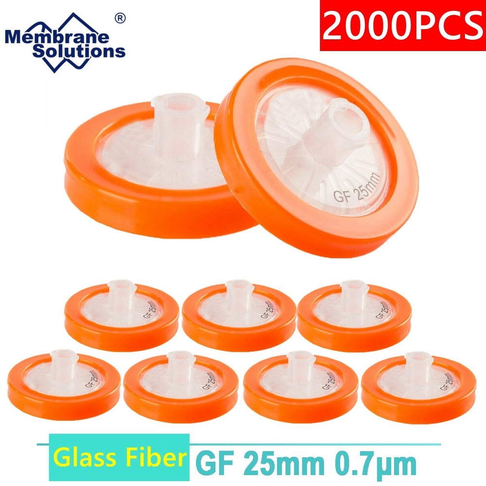 2000PCS GF Syringe Filter Membrane 0.7μm 25mm Disposable Hydrophobic Filtration
