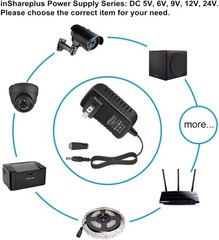 12V Power Supply, 12V 2A 24W Switching Power Supply Driver, Power Adapter, AC…
