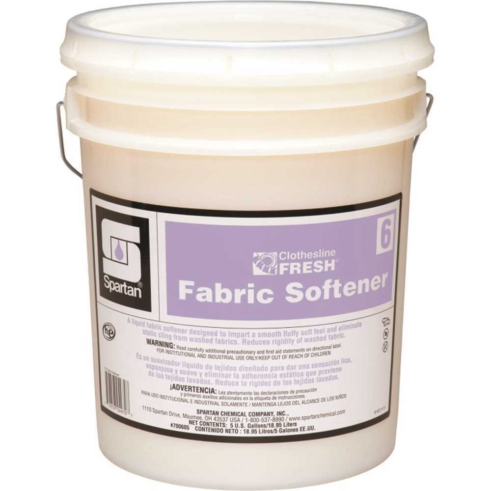 Spartan Chemical Co. 700605 Clothesline Fresh 5 Gallon Fabric Softener White