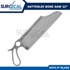 Satterlee Bone Saw 12″ & 9″ Blade Orthopedic Surgical Veterinary Inst German Gr