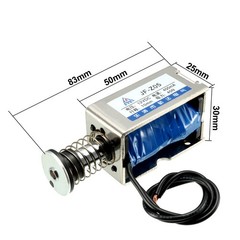 DC12V Suction Micro Electromagnet Spring Push Pull Type Rod Solenoid Magnets