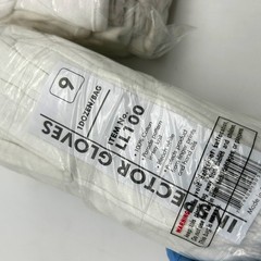 Superior LL100 Parade Inspector White Gloves Size 9 Large Cotton 36 Pairs
