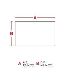 Brady Tht-17-483-3 2″ X 1″ White Label, 3″ Core High Adhesion Glossy Polyester