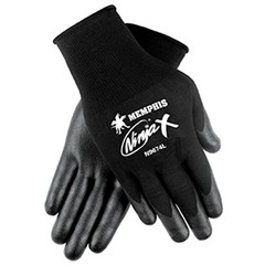 Ninja X Bi-Polymer Coated Palm Gloves Black XL 1 Pair