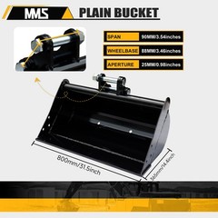 800mm Plain Bucket/tilting bucket/sand bucket fit MINI digger Attachment