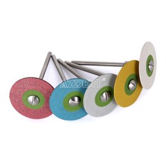 Dental Rubber Ceramic Diamond Polisher Wheel Disc For Porcelain Zirconia HP Burs