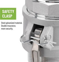 2 Pack Aluminum Camlock Fittings Type B & Type F Cam and Groove Hose Fittings A+