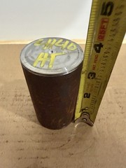 One Piece 4140 Hot Rolled Steel Bar Round Stock Heat Treated 2” OD x ~3 1/2”