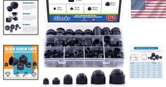 160Pcs Black Bolt Covers Screw Caps Kit M4 M5 M6 M8 M10 M12