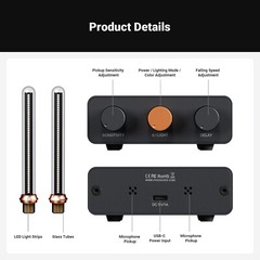 Fosi Audio Colorful Music Rhythm Light Bar Audio Spectrum Analyzer Display RGB