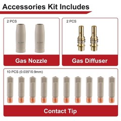Welding Knight Mig Welding Tips with Non-stick Coating, Ceramic Welding Nozzle R