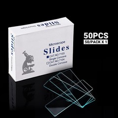 Microscope Slide Concave Single concave 50pcs Glass Slide with Single Depression