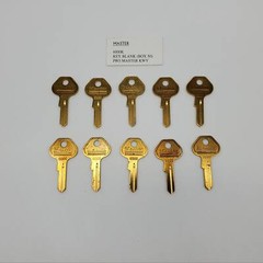 10x Master 6000K Padlock Key Blanks Brass 6 Pin Master Lock OEM NOS