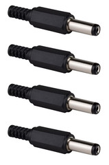 4-Pack 2.1mm x 5.5mm x 14mm DC Barrel Power Plug Connector