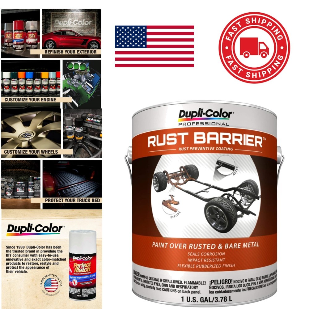 Rust Resistant Coating 1 Gallon Flat Black for Indoor and Exterior Application