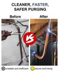 Hands-Free Nitrogen Purge Tool for HVAC Brazing – Low-Pressure, Multi-Size O-Rin