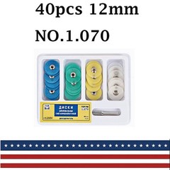 40pcs Dental Composite Finishing Polishing Discs 12mm+1pc Mandrel