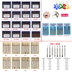 Dental Round Tungsten Steel Carbide Burs FG RA Bur for High Slow Speed Handpiece