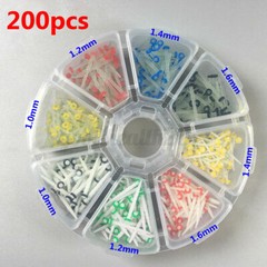 200 Pcs Dental Fiber Post Glass Quartz Teeth Restorative Posts 1.0 1.2 1.4 1.6mm