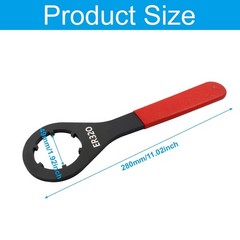ER32 Collet Chuck Clamping Nut Wrench Spanner with Red Non-slip Handle