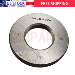 1″ 3/8-24 UN Threaded Ring Gauge 2A GO NOGO 1″ 3/8-24 UN 2A Thread Ring Gage