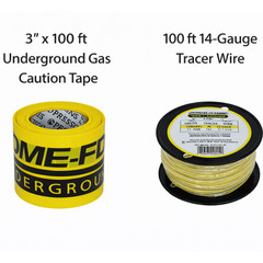 Underground Natural Gas 1 1/4in 100 ft IPS New Install Kit LP Flexible Durable