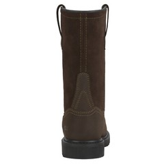 HISEA Men Steel Toe Safety Work Boots Pull On Waterproof Leather Wellington Boot