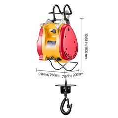 Uimoso 2-in-1 Portable Electric Hoist Winch 1100LB Wired/Wireless Remote Control