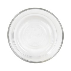 Pyrex (2) 7200 Round Storage Glass Bowls & (2) 7200-PC Poppy Red Plastic Lids