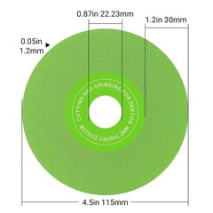 LOZLIN 3PCS 4.5″(115 * 22.23Mm) Diamond Grinding & Cutting Discs – Flat Angle Gr