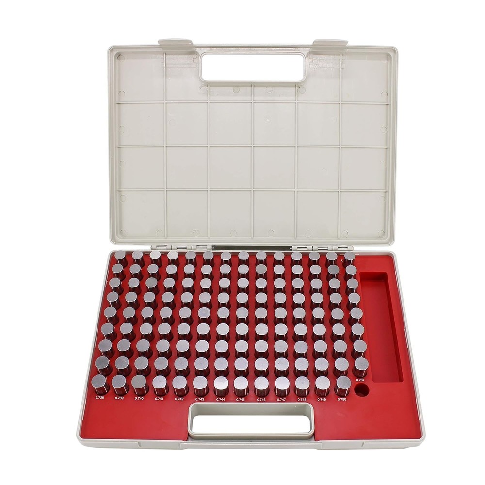 Steel Minus Pin Gage Set – 125 Pieces 0.626-0.750″ M4, Heat Treated Storage Case