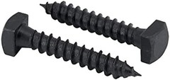 Rustic Square Lag Screws, Ruspert Weatherproof Coating, Black Exterior Lag Bolts