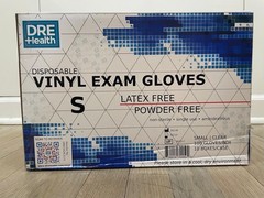 DRE Health Disposable Vinyl Exam Glove Size SMALL case of 1000 Gloves
