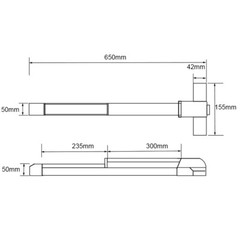 Door Push Bar Panic Exit Device with Lock Commercial Emergency Hardware Silver