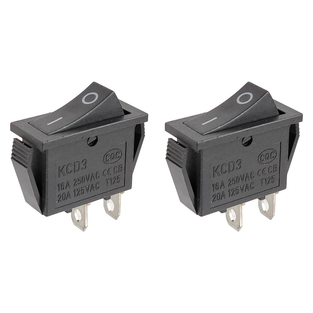 2Pcs Rocker Switch ON/Off 2 Position 2 Pin, AC 15A/250V, 20A/125V,KCD3…