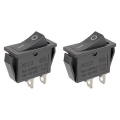 2Pcs Rocker Switch ON/Off 2 Position 2 Pin, AC 15A/250V, 20A/125V,KCD3…