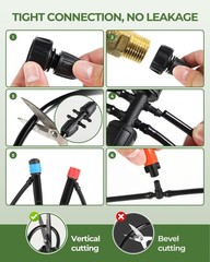 Drip Irrigation System for Watering Garden: 230FT Misting Sprinkler DIY
