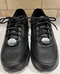 New Skechers Work 77156 Memory Foam Slip Resistant Black Lace Shoes Size 13 Wide