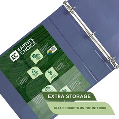 Samsill Plant-Based 2 Inch Durable D-Ring, View Binder, 2-Inch, Indigo