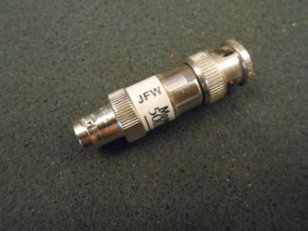 DC BLOCK JFW 50DB-002 BNC 50 KHz-1800 MHz 50 Ohms 2 WATT 100 VOLTS USA MADE