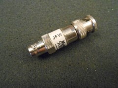 DC BLOCK JFW 50DB-002 BNC 50 KHz-1800 MHz 50 Ohms 2 WATT 100 VOLTS USA MADE