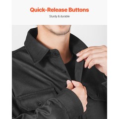 Flame-Resistant Welding Jacket L-Sized 7oz FR Cotton Welding Safety