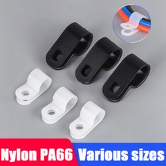 PLASTIC NYLON P CLIPS/CLAMPS FOR FIXING PIPE TUBE WIRE CABLE HOSE MOUNTING PA66