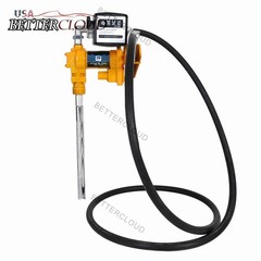 Fuel Transfer Pump 20GPM Diesel Gasoline Kerosene Car Truck Tractor + Flow Meter