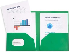 Blue Summit Supplies-Multicolor Two Pocket Plastic Folders-6 Pack