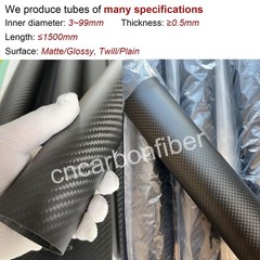 1pcs 600MM Length Carbon Fiber Tube 50x47x600MM,10/12/16/22/25/30/35/40MM Ava…