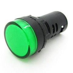 5PCS Green 22mm AC/DC24V LED Indicator Light Power Signal Panel Lamp AD16-22D/S