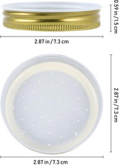 Bee Feeder Lids for Mason Jar- 8Pcs Metal Bee Feeders Entrance Beehive Lid- Beeh